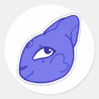 Redondo Adesivo de Criatura Fantástica Blue Kageko
