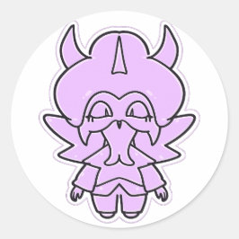 Redondo Adesivo de Criatura Fantástica Demon Kageko