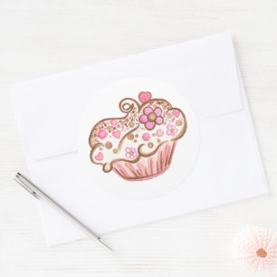 Redondo Adesivo de Cupcake