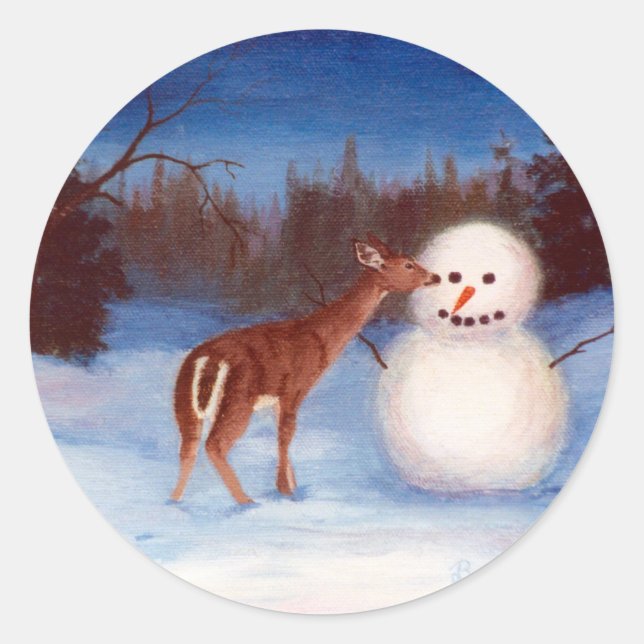 Redondo Adesivo de curiosidade (Frente)