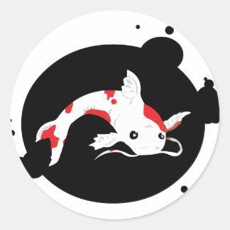 Redondo Adesivo de Deathfish Branco