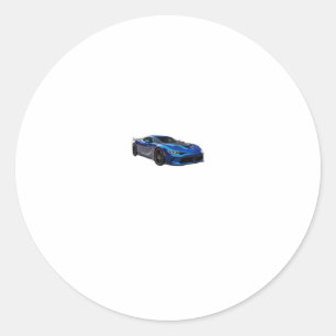 Redondo Adesivo de demônio de velocidade azul
