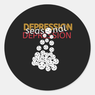 Redondo Adesivo de depressão sazonal