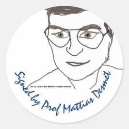 Redondo Adesivo de Descarte da Prof. de Cópia Assinada