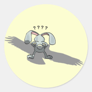 Redondo ???? Adesivo de desenhos animados de coelho