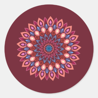 Redondo adesivo de design mandala