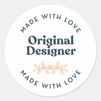 Redondo Adesivo de Designer Original Feito Com Amor
