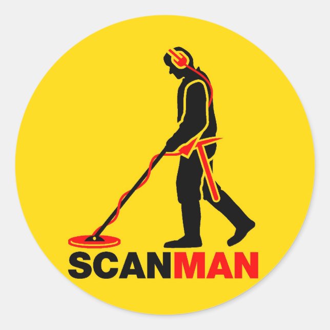 Redondo Adesivo de detecção de metais (Frente)