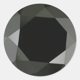 Redondo Adesivo de diamante preto