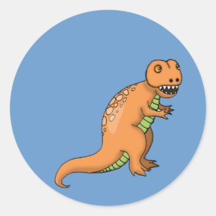 Redondo Adesivo de Dinossauro Fofo T-Rex