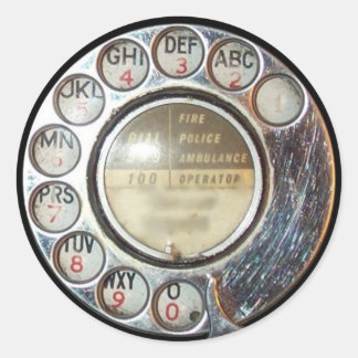 Redondo adesivo de discagem por telefone RETRO