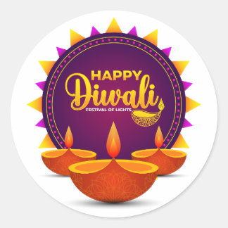 Redondo adesivo de Diwali