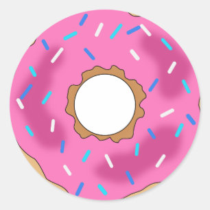 Redondo adesivo de donut rosquinha