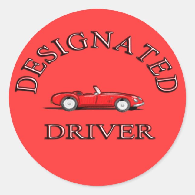 Redondo Adesivo de driver designado (Frente)