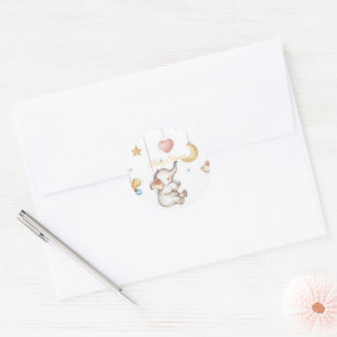 Redondo Adesivo de elefante bebê