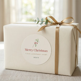 Redondo Adesivo de Embalagem de Natal | Negócios Personali