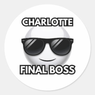 Redondo Adesivo de Emoji Legal Chefe Final Charlotte