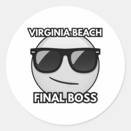 Redondo Adesivo de Emoji Legal do Chefe Final de Virginia