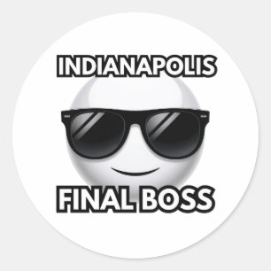 Redondo Adesivo de Emoji Legal Indianapolis Chefe Final