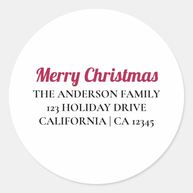 Redondo Adesivo de Endereço de Retorno Personalizado de Fe (Frente)