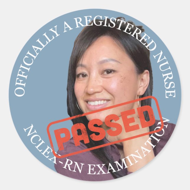 Redondo adesivo de enfermeira grande de 3 polegadas person (Frente)