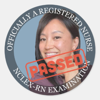 Redondo adesivo de enfermeira grande de 3 polegadas person