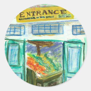 Redondo Adesivo de entrada do mercado (Pike Place Seattle)