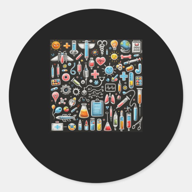 Redondo Adesivo de equipamento médico (Frente)