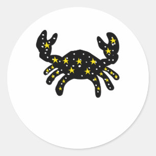 Redondo Adesivo de Estrelas do Espaço do Caranguejo – Anim