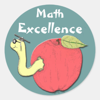 Redondo Adesivo de Excelência em Matemática