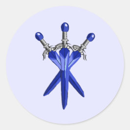 Redondo Adesivo de Fantasia de Espada