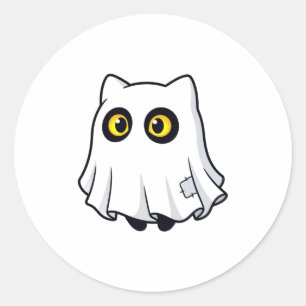 Redondo Adesivo de Fantasia de Gato Fofo para Halloween