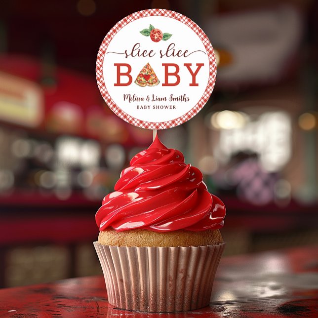 Redondo Adesivo de Favor de Chá de Bebê Slice Slice Baby P (Slice Slice Baby Sticker Favor)