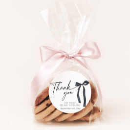 Redondo Adesivo de Favor de Noiva em Arco Preto Gótico