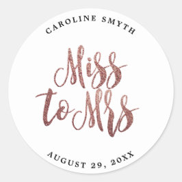 Redondo adesivo de favores do chá de panela rosa dourado f