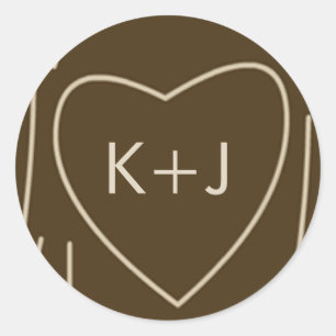 Redondo Adesivo de favorito da árvore de carvalho