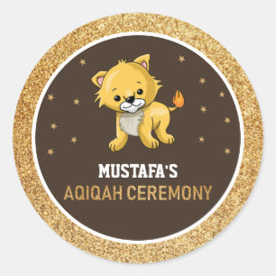 Redondo Adesivo de Favoritos do Leão de Bebê