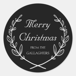 Redondo Adesivo de Feriado Laurel Personalizado por Cor Pe