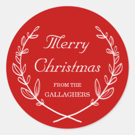 Redondo Adesivo de Feriado Laurel Personalizado por Cor Pe