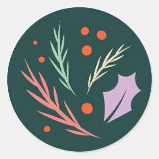 Redondo Adesivo de férias moderno retrô