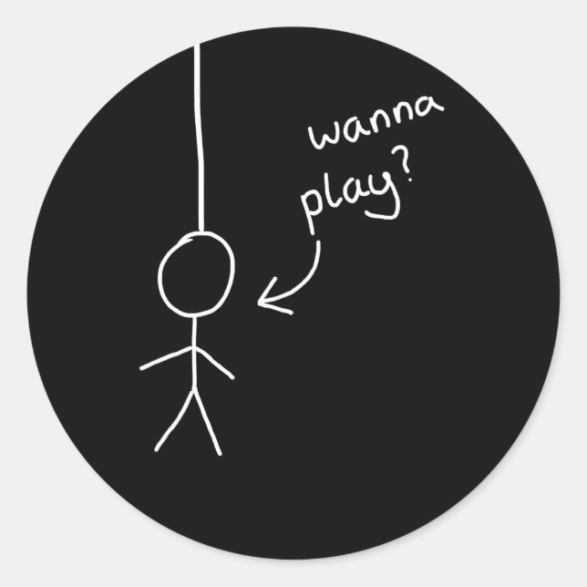 Redondo adesivo de figuras "carrasco" desenhado à mão (Frente)