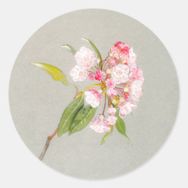 Redondo Adesivo de Flor de Laurel da Montanha