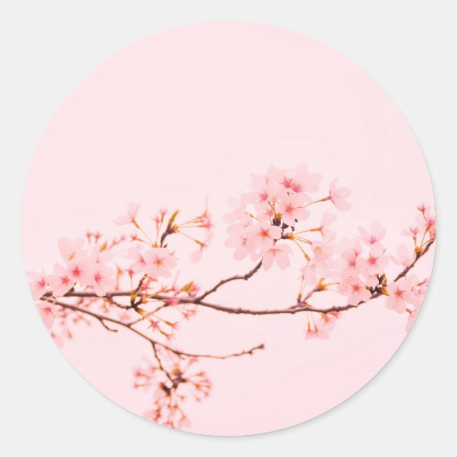 Redondo Adesivo de flor de mármore rosa (Frente)