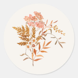 Redondo Adesivo de Flor de Primavera de Outono Meadow