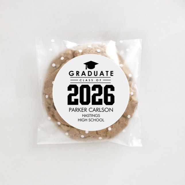 Redondo Adesivo de Formatura Personalizado da Turma de 202 (Criador carregado)