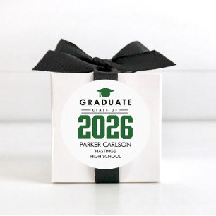 Redondo Adesivo de Formatura Personalizado GreenClass de 2