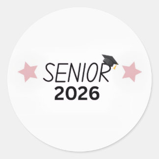 Redondo Adesivo de Formatura Senior 2026 Para a Turma de 2