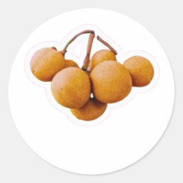 Redondo Adesivo de Fruta Exótica Kepel - Raro Real Indonés
