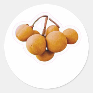 Redondo Adesivo de Fruta Exótica Kepel - Raro Real Indonés