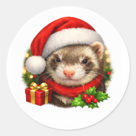Redondo Adesivo de Furão de Natal